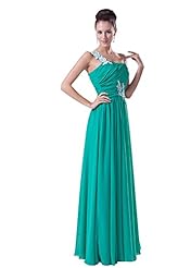 Charmeuse/Chiffon Floral Print One Shoulder Sleeveless Evening Dress 