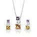 2.50 cts Princess Cut Amethyst Citrine Pendant title=