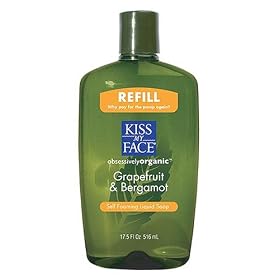 Kiss My Face Organic Grapefruit & Bergamot Self Foaming Liquid Soap Refill, 17.5-Ounce Bottles (Pack of 3)
