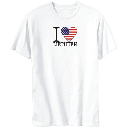 T-Shirt White " I Love Methuen " Massachusetts Usa City