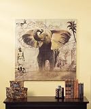 4 Pc. Patchwork Elephant Mural