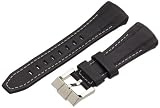 TechnoMarine SL140002 Cruise Black Calf Leather White Stitching 40mm Cruise Watch Strap