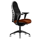 Mesh Back Chair with Adjustable Lumbar Support Bands Black Fabric/Ebony Mesh