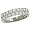 2 Row Shared prong Set Round Diamond Band 1.40cttw
