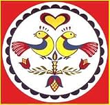 Hex Sign: Double Distlefink 16: Double Good Luck and Double Happiness.