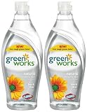Green Works Natural Dishwashing Liquid, Free & Clear, 22 oz-2 ct (Quantity of 3)