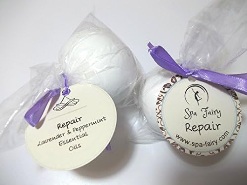 Repair - Lavender and Peppermint Essential Oils Bath Bomb Weekend Pack. Two Large All Natural Bath Bombs with Organic Essential Oils, Shea Butter and Cocoa Butter. Enjoy a Moisturizing Lush Aromatherapy Bath. Refill Your Set of Spa Fairy Bath Bombs with This 2-Pack of Your Favorite Scents