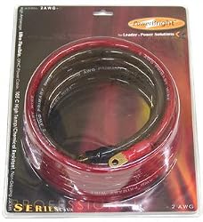 Power Bright 2-AWG3 2 AWG Gauge 3-Foot Professional Series Inverter Cables