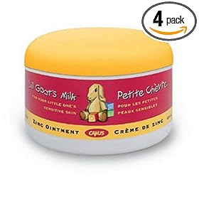Canus Li'l Goat's Milk 40% Zinc Ointment For Diaper Rash, 10-Ounce Jars (Pack of 4)