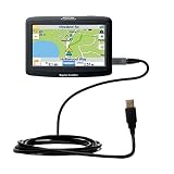 Retractable USB Cable for the Magellan Roadmate 1430 with Power Hot Sync and Charge capabilities - Gomadic Brand w/ TipExchange Technology
