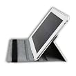 360 Rotating Magnetic PU Leather Case With Swivel Stand (White) For iPad 2