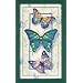 Butterfly Trio Stamped Cross Stitch Kit - 8"X14"