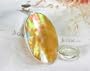Completely Handcrafted - Designer Sterling Silver Rainbow Fire Mother Of Pearl Pendant