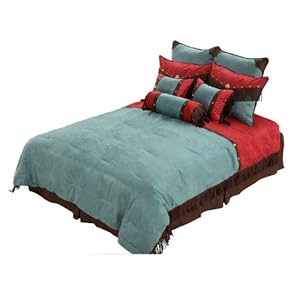 Western Bedding Turuoise Concho 7 Piece King