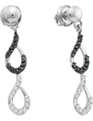 0.34CTW BLACK DIAMOND FASHION EARRING