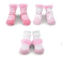 Mud Pie Baby Tiny Dancer Ballerina Chiffon Ruffle Sock, Set of 3
