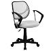 White Mesh Computer Chair with Arms [WA-3074-WHT-A