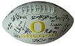 2012 Oregon Ducks Team Autographed Logo Football with 34 Signatures Total, Proof Photos