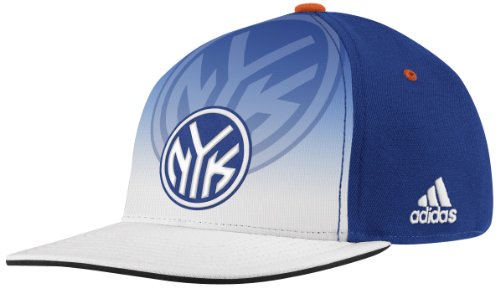 NBA Men's New York Knicks Authentic Draft Cap - Ty30Z, Small/Medium, Blue/white/orange , White