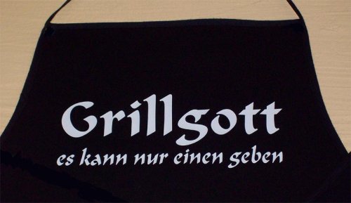 GRILLGOTT - ES KANN NUR EINEN GEBEN; Grillen - Schürze, schwarz