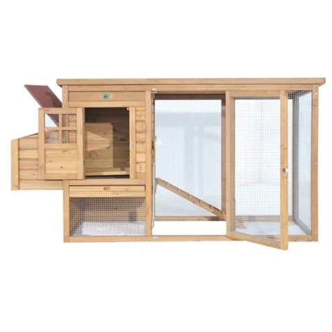 OXFORD LARGE CHICKEN COOP + RUN - NATURAL - HOUSES 