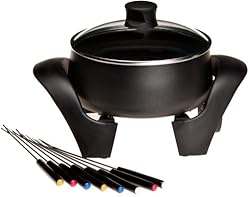 West Bend 88533 3-Quart Electric Fondue Pot, Black