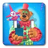 BK Dinky Bears Cartoon Clowns - Clown with Jack in the Box - Light Switch Covers - double... by 3D Rose&node=228013