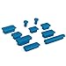 HDE 10pc Anti-Dust Silicone Rubber Port Plugs for MacBook Pro Retina (Blue)