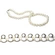 Single Strand 18 Inch 8.0-9.0mm White Semi-Round Freshwater Cultured Pearl Necklace