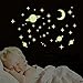 Amaonm Removable DIY Glow in The Dark Luminous Light Planet World Outer Space Universe Fluorescent Stickers Stars Moon Earth Wall Decals Toy Games for Kids Bedroom
