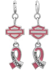 Harley-Davidson® MOD® Pink Label Bar and Shield Survivor Charm HPC002