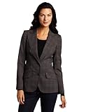 Trina Turk Women's Stanford Plaid Blazer Blazer, Charcoal, 10
