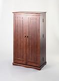 Leslie Dame Wood Mission Style CD, DVD, Video Storage Cabinet - Walnut CD-612W