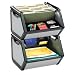 Find It Stackable Storage Bin, 15 Height x 12 Width x 15 Depth Inches, Black (FT07026)