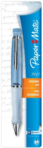 Paper Mate PhD Retractable Medium Tip Ballpoint Black Ink Pen, Assorted Barrel Colors (69302PP)