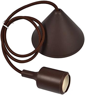 LampFair Colorful E27/E26 Plastic Ceiling Lamp Holder DIY Pendant Light Socket with 40" Rope Cord