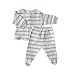 Fashion Pants - Under The Nile Cardigan Footed Pant Set, Blue Stripe, 0-3 Months