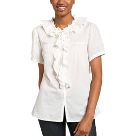 Jeanstar Ladies Victoria Ruffle Woven Top by Jeanstar
