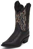 Justin Womens ROYAL BLACK COWHIDE Boots: JL4923