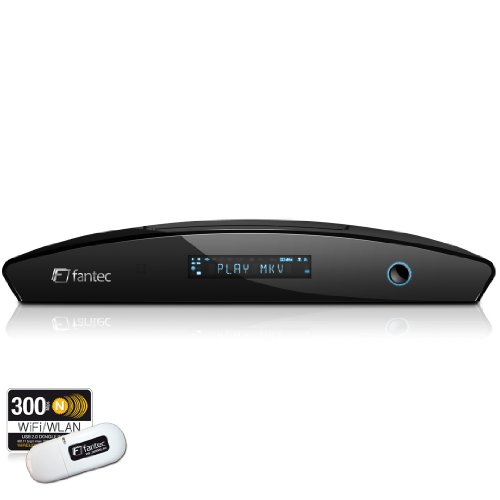 Fantec P2700 Media Player mit WiFi (8,9 cm (3,5 Zoll), HDMI, 1080P, MKV H.264, Full HD, Card Reader, USB 2.0)