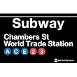 World Trade Metal Subway Sign