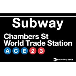 World Trade Metal Subway Sign