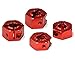Integy RC Model Hop-ups T8677RED Billet Machined Hex Wheel Hubs for 1/10 Traxxas Slash 2WD