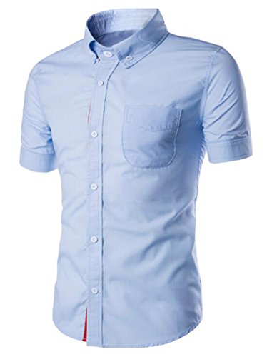 Generic Mens Non Iron Casual Short Sleeve Summer Dress Shirt