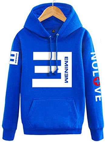 Sunshy New Hot Eminem Hip Hop Sweater Hoodie Hoody Jacket Coat Tops(Blue,S)