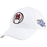 Mississippi State Bulldogs White Adjustable Baseball Hat