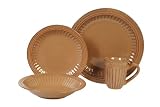 Gibson Regent Park 16 pc Dinnerware Set, Brown