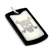 Designo Black And White Skull Dog Tag