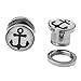 BodyJ4You Anchor Plugs Stainless Steel Screw Fit Double Flare Anchor Plugs 8G-00G (2 Pieces)