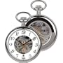 FranceBijoux - Montre M�canique de Poche Gousset Homme + Cha�ne - Marque Royal London - Acier Gris - Livraison Gratuite Par Amazon 24H - Neuve